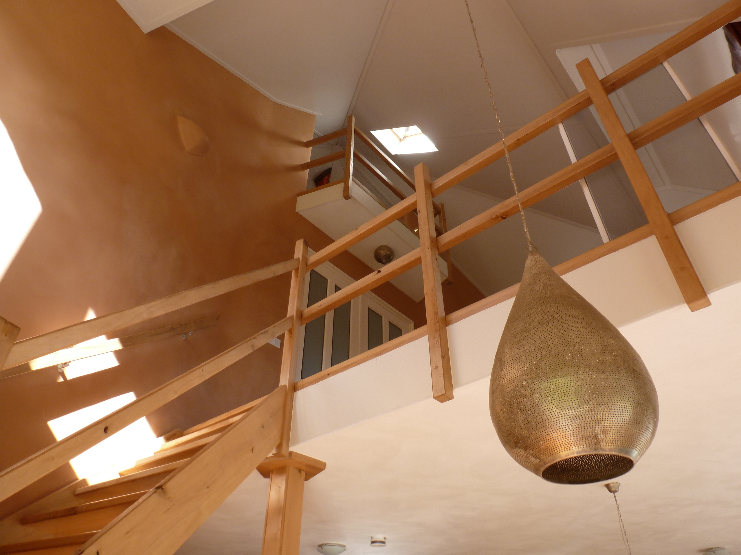 Houten interieur van een Pentakel-woning in Zeewolde